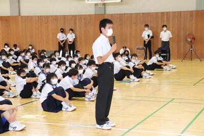 生徒会役員の激励の言葉